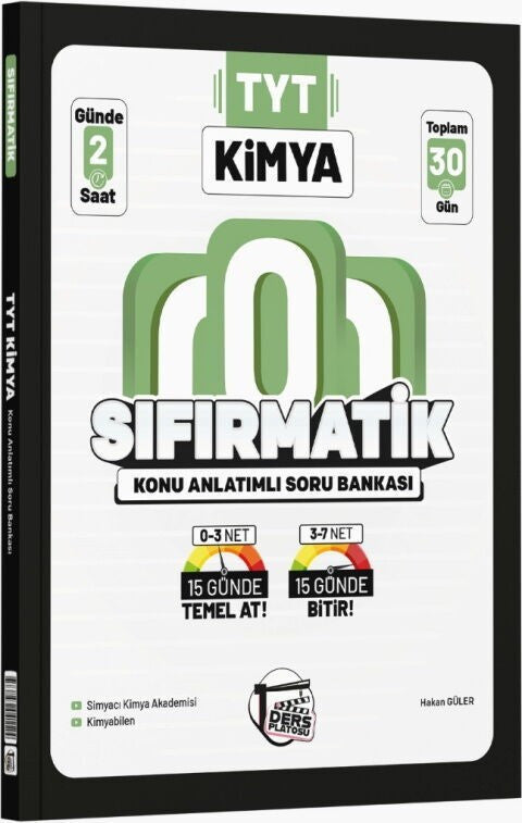 TYT Kimya Sıfırmatik Konu Anlatımlı Soru Bankası Ders Platosu kitap kapağı