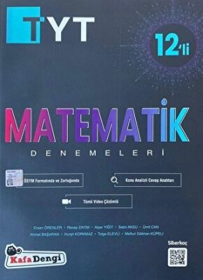 TYT Matematik Branş Denemesi 12`li - Ersan Örenler kitap kapağı