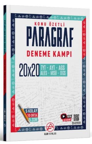 TYT Paragraf Konu Özetli 20 x 20 Deneme Kampı - Kolektif kitap kapağı