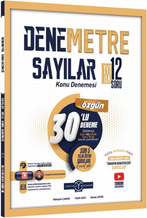 Tyt Sayılar Denemetre 30 Lu Konu Denemesi Yayınları kitap kapağı