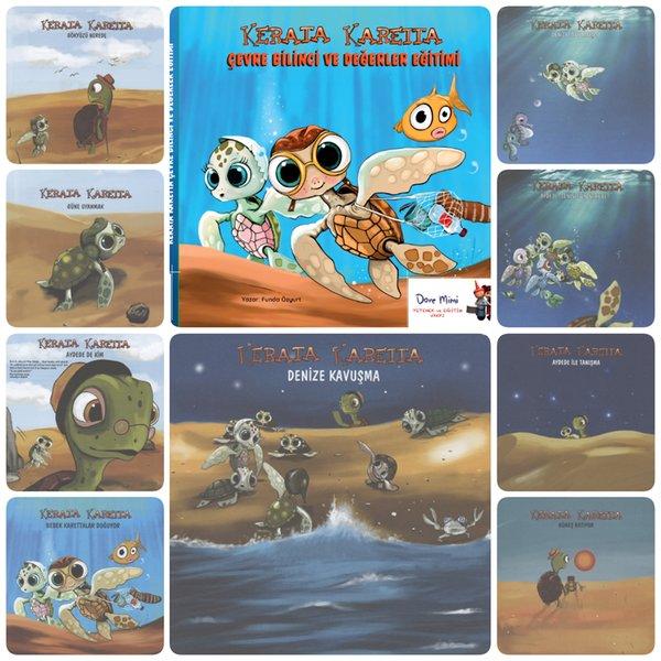Kerata Karetta - Çevre Bilinci ve Değerler Eğitimi Seti - 2 Kitap Takım | Bilgekut Yayınları (İnce Kapak) - Resim 1