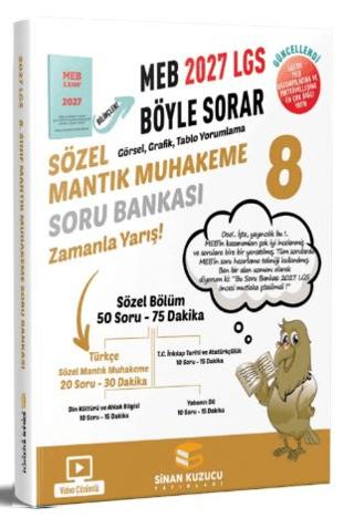 8. Sınıf 2027 Lgs Meb Böyle Sorar Sözel Mantık Muhakeme Soru Bankası Video Çözümlü | Sinan Kuzucu Yayınları (Ciltsiz) - Resim 1