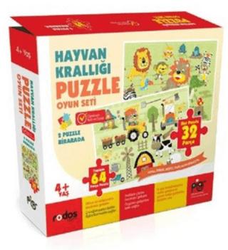 Hayvan Krallığı Puzzle Oyun Seti | Piar Kids - Resim 1