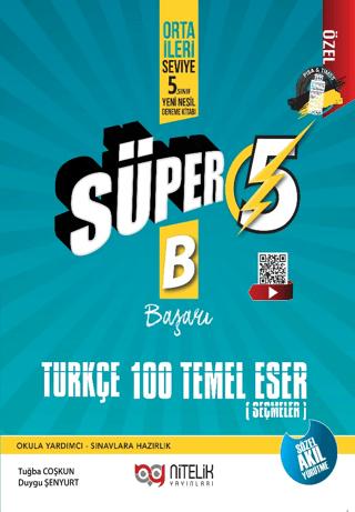 Süper 5 Türkçe 100 Temel Eser Yeni Nesil Deneme Kitabı