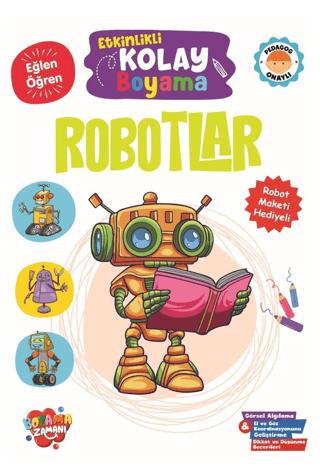 Etkinlikli Kolay Boyama – Robotlar | Boyama Zamanı (Ciltsiz) - Resim 1