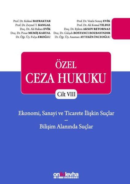 Özel Ceza Hukuku Cilt - 8 | On İki Levha Yayıncılık (Ciltli) - Resim 1