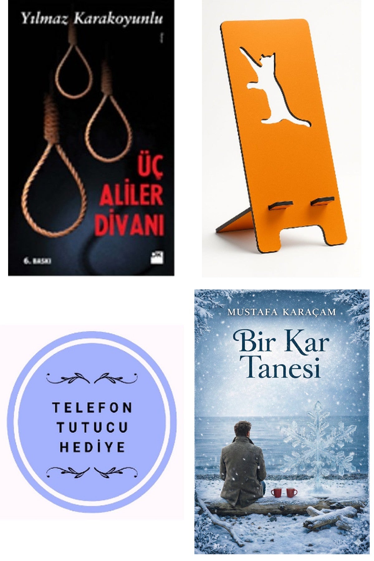 Üç Aliler Divanı - Yılmaz Karakoyunlu + Telefon Tutucu + Bir Kar Tanesi kitap kapağı