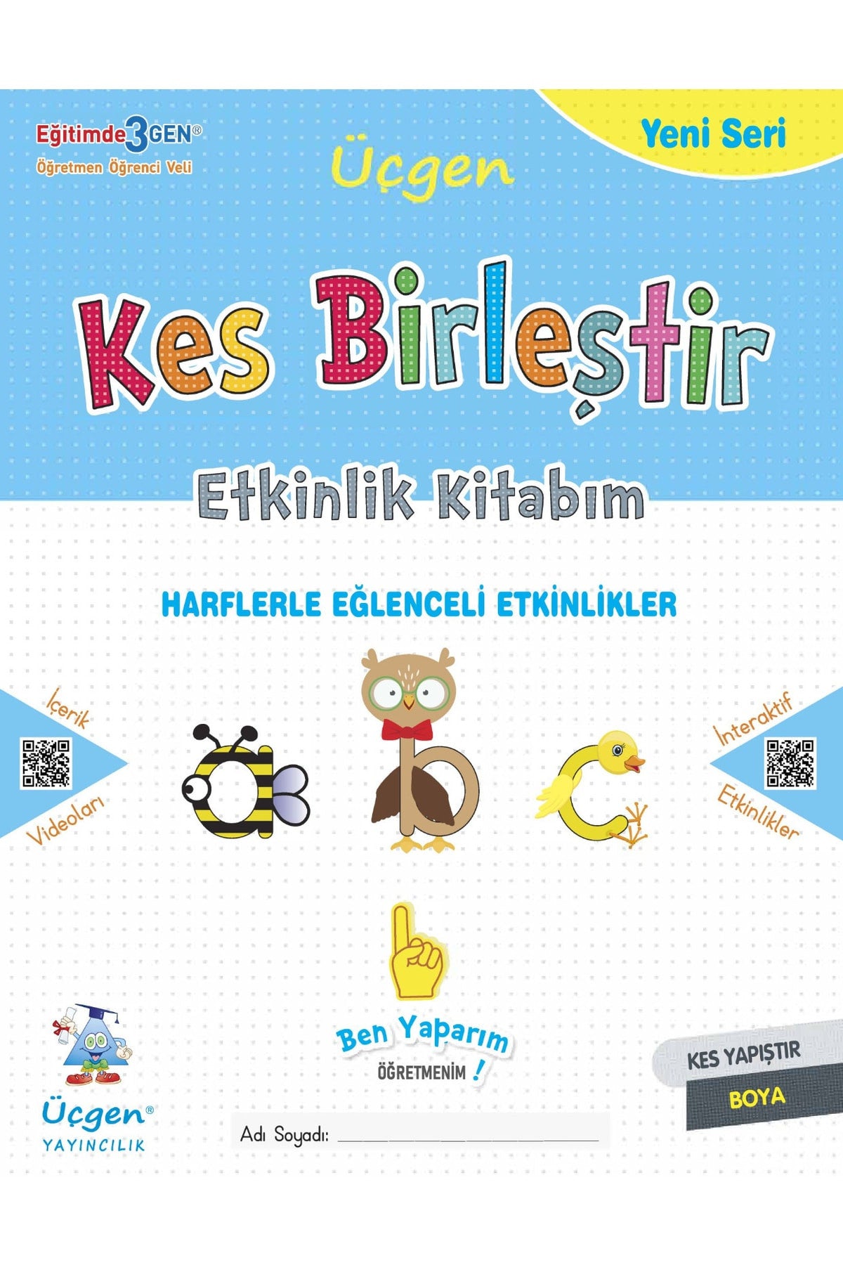 Üçgen 1. Sınıf Kes Birleştir Etkinlik Kitabım kitap kapağı