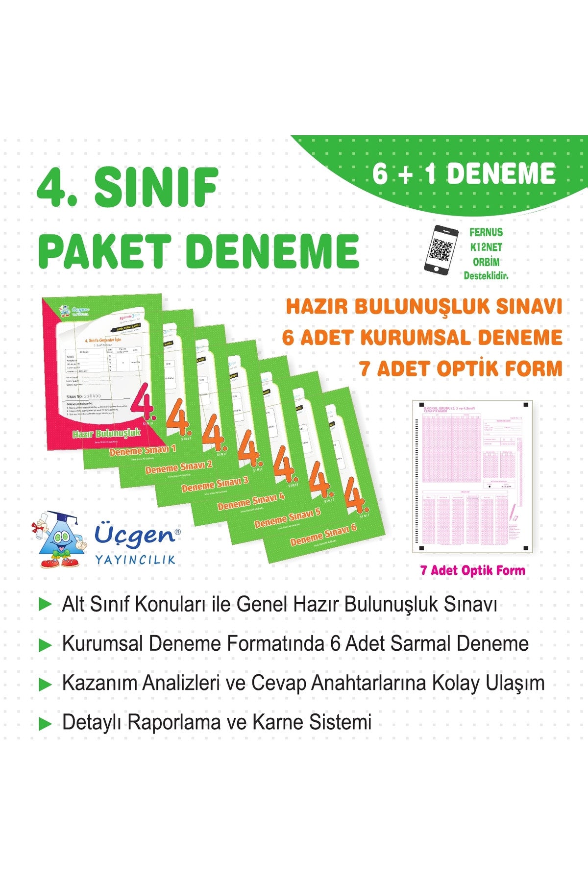 Üçgen 2025 4. Sınıf Paket Deneme 7 Li kitap kapağı