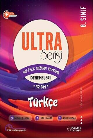 Ultra Serisi 8. Sınıf Türkçe Deneme Kitabı 42 Föy - Zehra Yeliz Gürel kitap kapağı