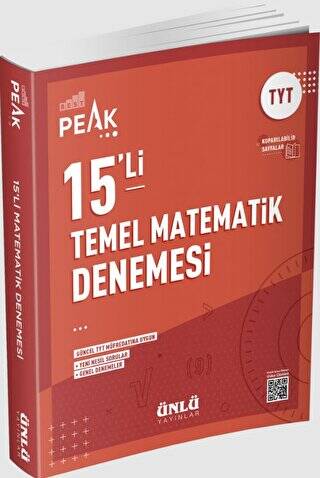 Tyt Temel Matematik 15'Li Deneme ( Best Peak ) - Ünlü Yayınları - Kolektif kitap kapağı