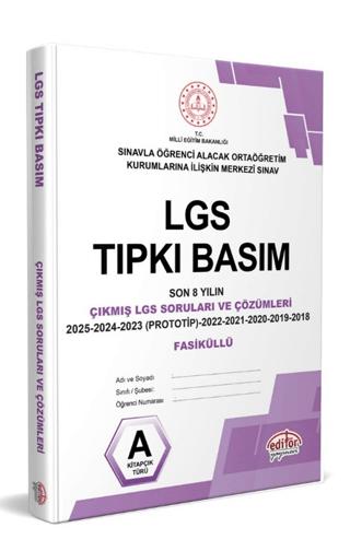 LGS Tıpkı Basım Çıkmış Sorular ve Çözümleri | Editör Yayınevi (Ciltsiz) - Resim 1