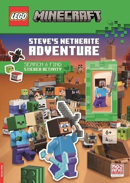 LEGO Minecraft Steve’s Netherite Adventure Search & Find Sticker Activity | Michael O'Mara Books Ltd (İnce Kapak) - Resim 1
