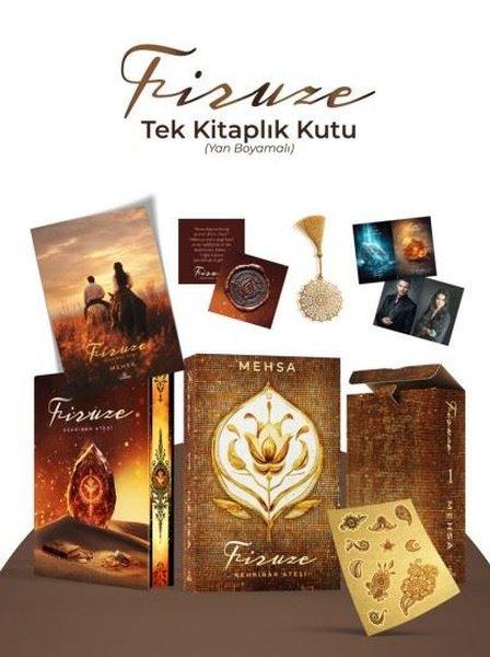 Firuze 1 - Kehribar Ateşi - Tek Kitaplık Kutu - Yan Boyamalı | Ephesus Yayınları (Ciltli) - Resim 1