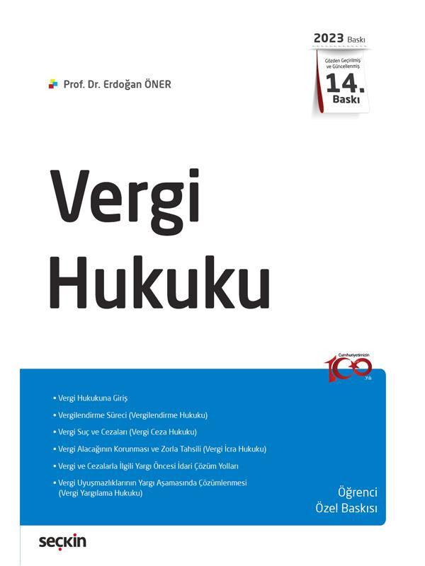 Vergi Hukuku 14.Baskı - Seçkin Yayıncılık kitap kapağı