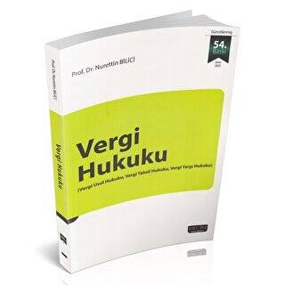 Vergi Hukuku - Nurettin Bilici kitap kapağı
