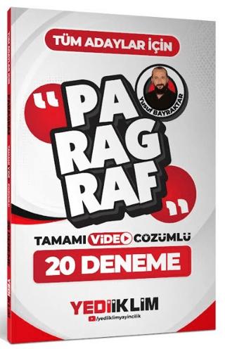 AGS KPSS ALES DGS YKS Tüm Adaylar İçin Paragraf Tamamı Video Çözümlü 20 Deneme | Yediiklim Yayınları (Ciltsiz) - Resim 1