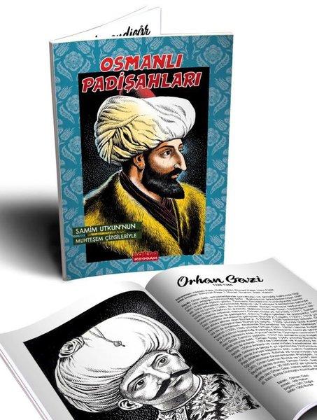 Osmanlı Padişahları - Samim Utkun'nun Muhteşem Çizgileriyle | Bordo Ressam (İnce Kapak) - Resim 1