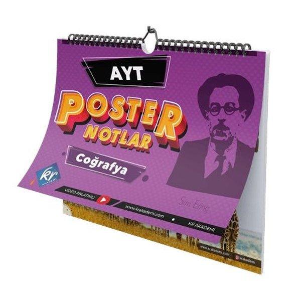 AYT Coğrafya Poster Notlar | KR Akademi (İnce Kapak) - Resim 1