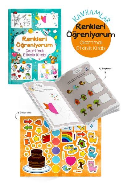Kavramlar - Renkleri Öğreniyorum Çıkartmalı Etkinlik Kitabı 3 + Yaş | Bigkids Yayınları (İnce Kapak) - Resim 1