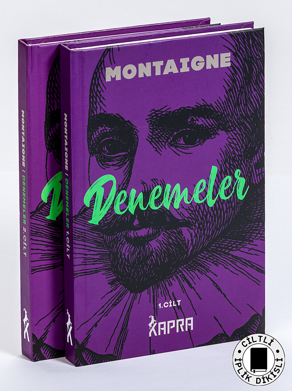 Denemeler (2 Cilt Takım) (Ciltli, İplik Dikişli) - Michel de Montaigne kitap kapağı