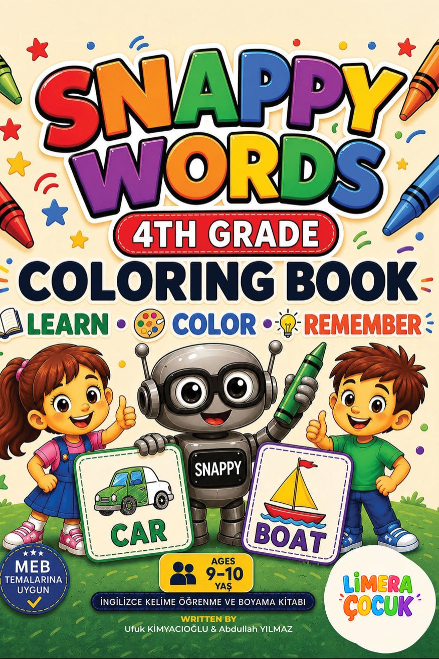 Snappy Words Coloring Book 4th Grade - Ufuk Kimyacıoğlu kitap kapağı