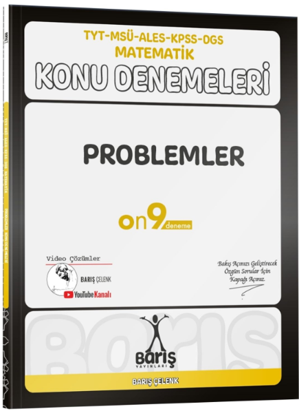 TYT MSÜ ALES KPSS DGS Matematik Problemler Konu Denemeleri - Barış Çelenk kitap kapağı