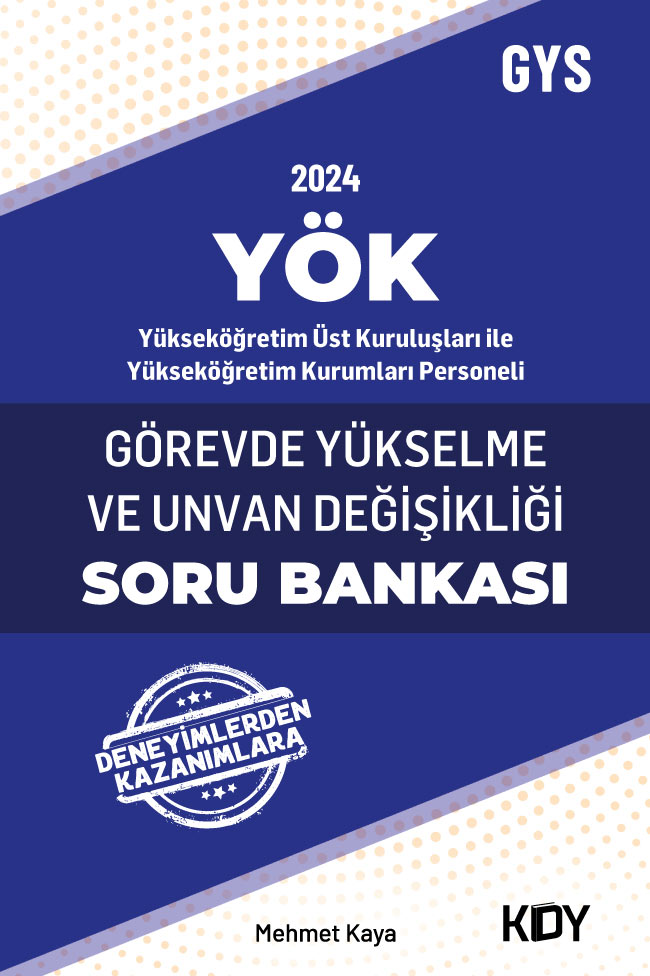 YÖK Görevde Yükselme Soru Bankası - Mehmet Kaya kitap kapağı
