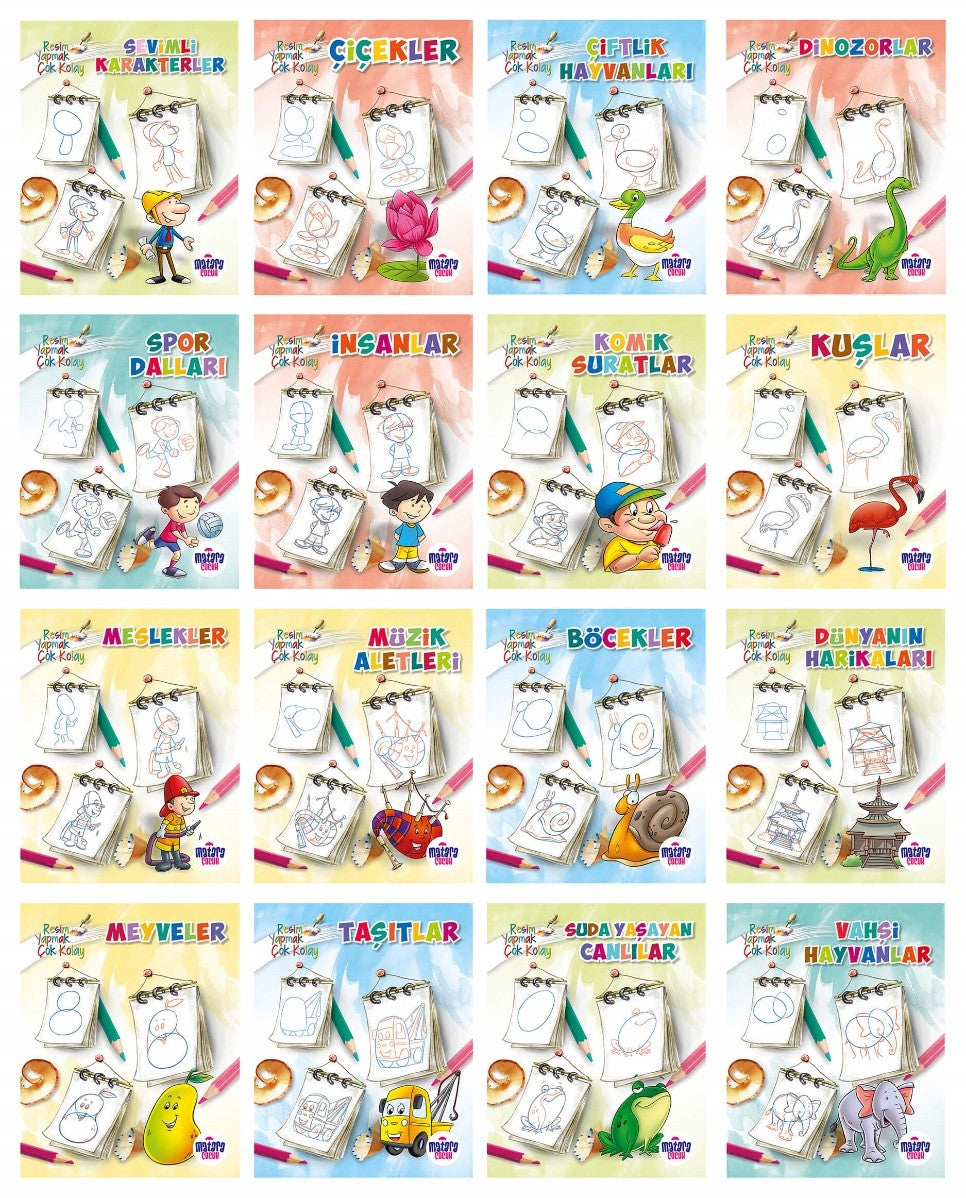 Resim Yapmak Çok Kolay Seti (16 Kitap) - Kolektif kitap kapağı