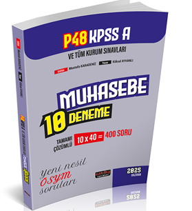 P48 KPSS A Grubu Muhasebe 10 Deneme - Köksal Ayhanlı kitap kapağı