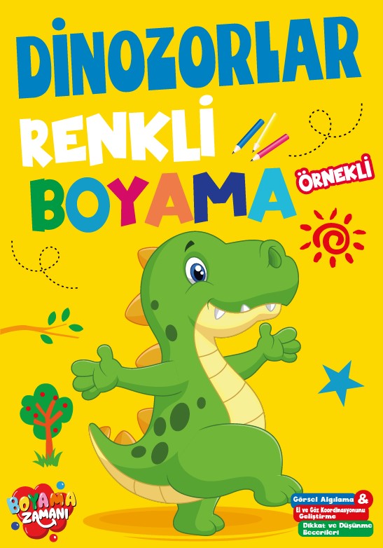 Renkli Boyama - Dinazorlar - Fatıma Gülbahar Karaca kitap kapağı