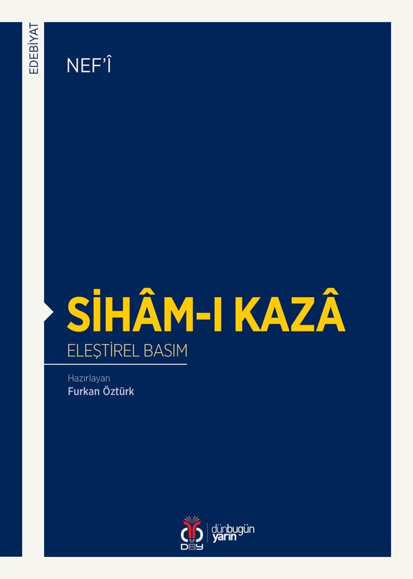 Siham-ı Kaza (Eleştirel Basım) - Nefi kitap kapağı