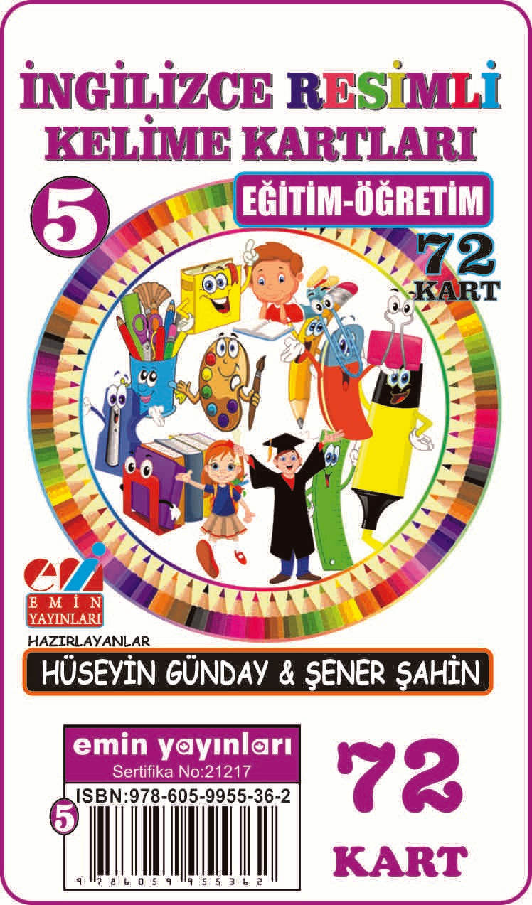 İngilizce Resimli Kelime Kartları 5 / Eğitim-Öğretim - Prof. Dr. Hüseyin Günday kitap kapağı