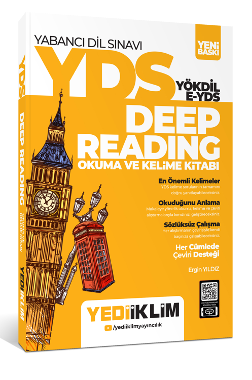 YDS - YÖKDİL Deep Reading Okuma ve Kelime Kitabı - Komisyon kitap kapağı