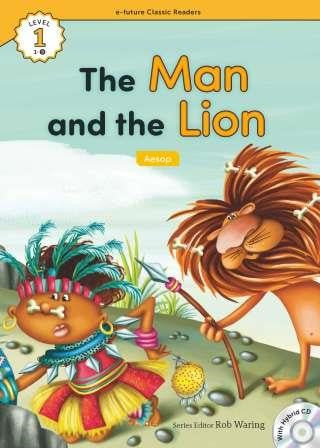 The Man and the Lion +Hybrid CD (eCR Level 1) - Aesop kitap kapağı