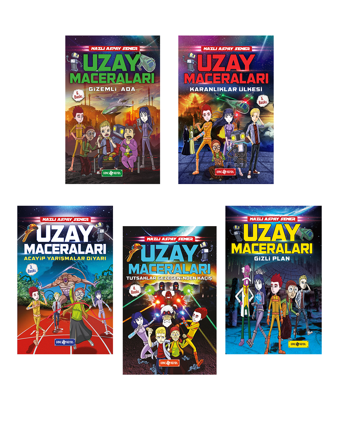 Uzay Maceraları Seti (5 Kitap) - Nazlı Aspay Şener kitap kapağı
