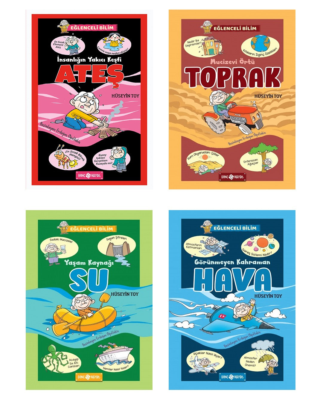 Eğlenceli Bilim Seti (4 Kitap) - Hüseyin Toy kitap kapağı