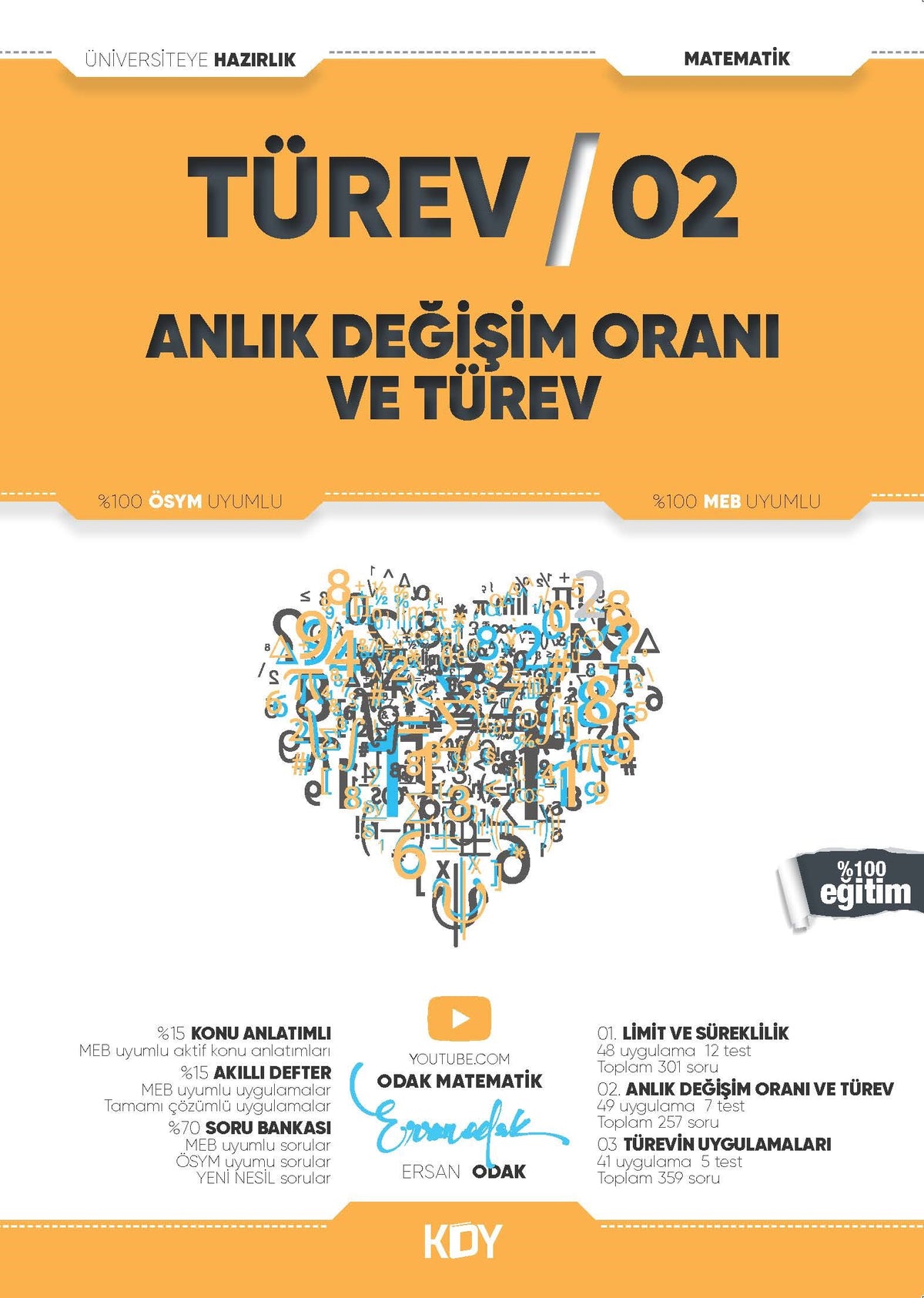 Türev 02 Anlık Değişim Oranı ve Türev - Ersan Odak kitap kapağı