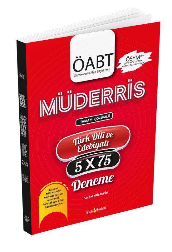 ÖABT Müderris Türk Dili Edebiyatı 5x75 Tamamı Çözümlü Deneme - Kolektif kitap kapağı
