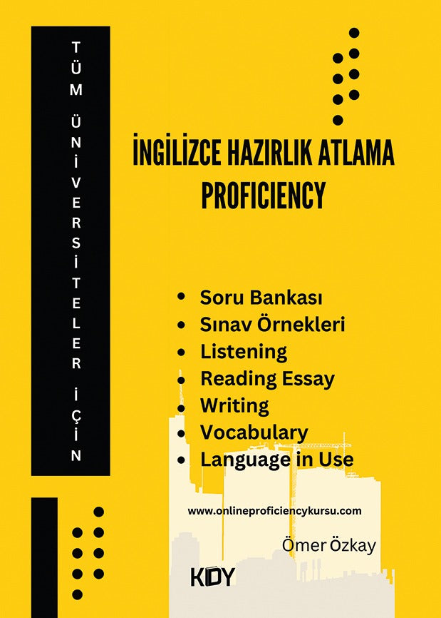 İngilizce Hazırlık Atlama Proficiency Soru Bankası - Ömer Özkay kitap kapağı