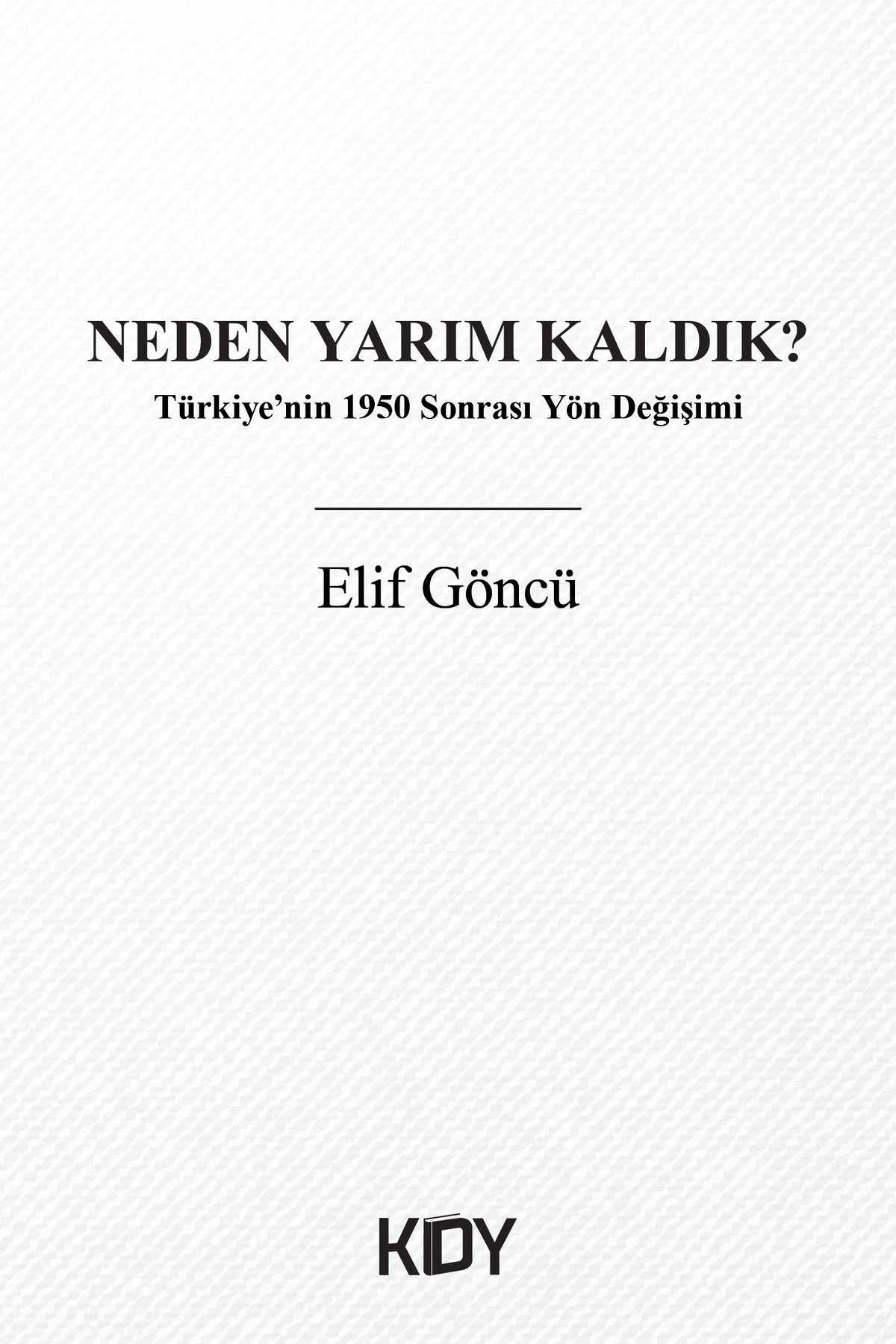 Neden Yarım Kaldık? - Elif Göncü kitap kapağı