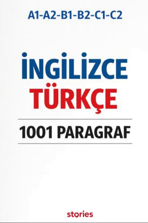 A1-A2-B1-B2-C1-C2 İngilizce Türkçe 1001 Paragraf - Orhan Karasu kitap kapağı