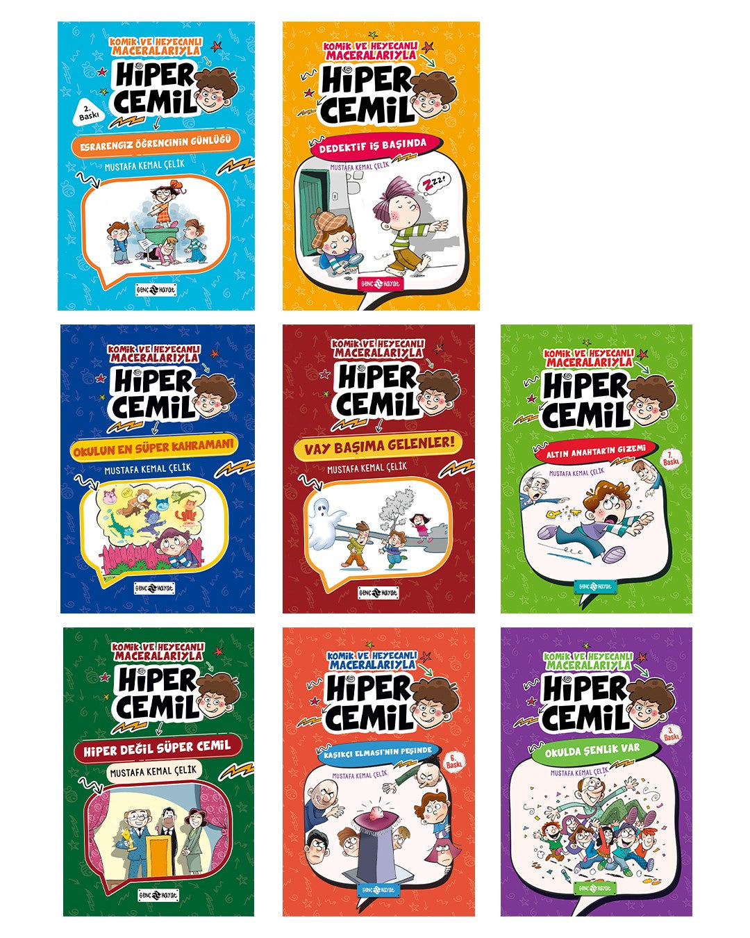 Hiper Cemil Macera Seti (8 Kitap) - Mustafa Kemal Çelik kitap kapağı
