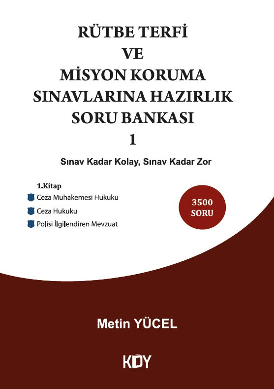Rütbe Terfi ve Misyon Koruma Sınavlarına Hazırlık Soru Bankası 1 - Metin Yücel kitap kapağı