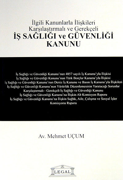 İş Sağlığı ve Güvenliği Kanunu - Mehmet Uçum kitap kapağı