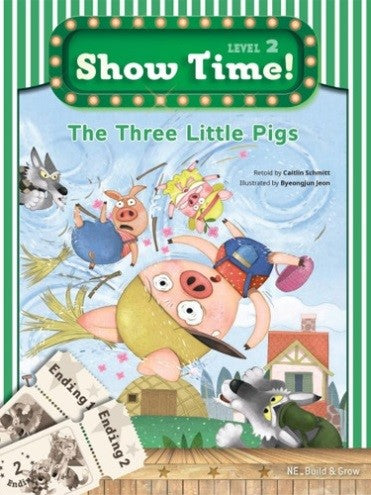 The Three Little Pigs +Workbook +MultiROM (Show Time Level 2) - Caitlin Schmitt kitap kapağı