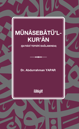 Münasebatu'l-Kur'an - Abdurrahman Yapar kitap kapağı