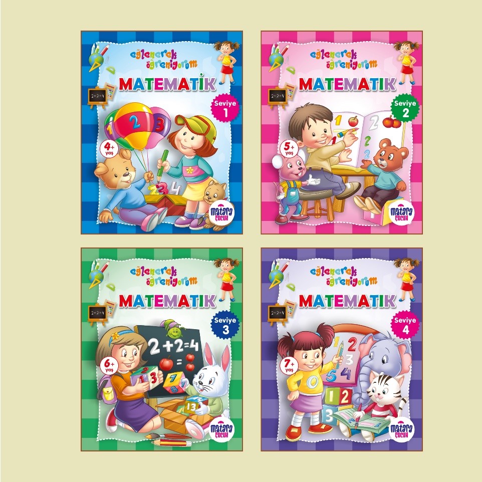 Matematik 1-2-3-4 (Eğlenerek Öğreniyorum) (Set-4 Kitap) - Kolektif kitap kapağı