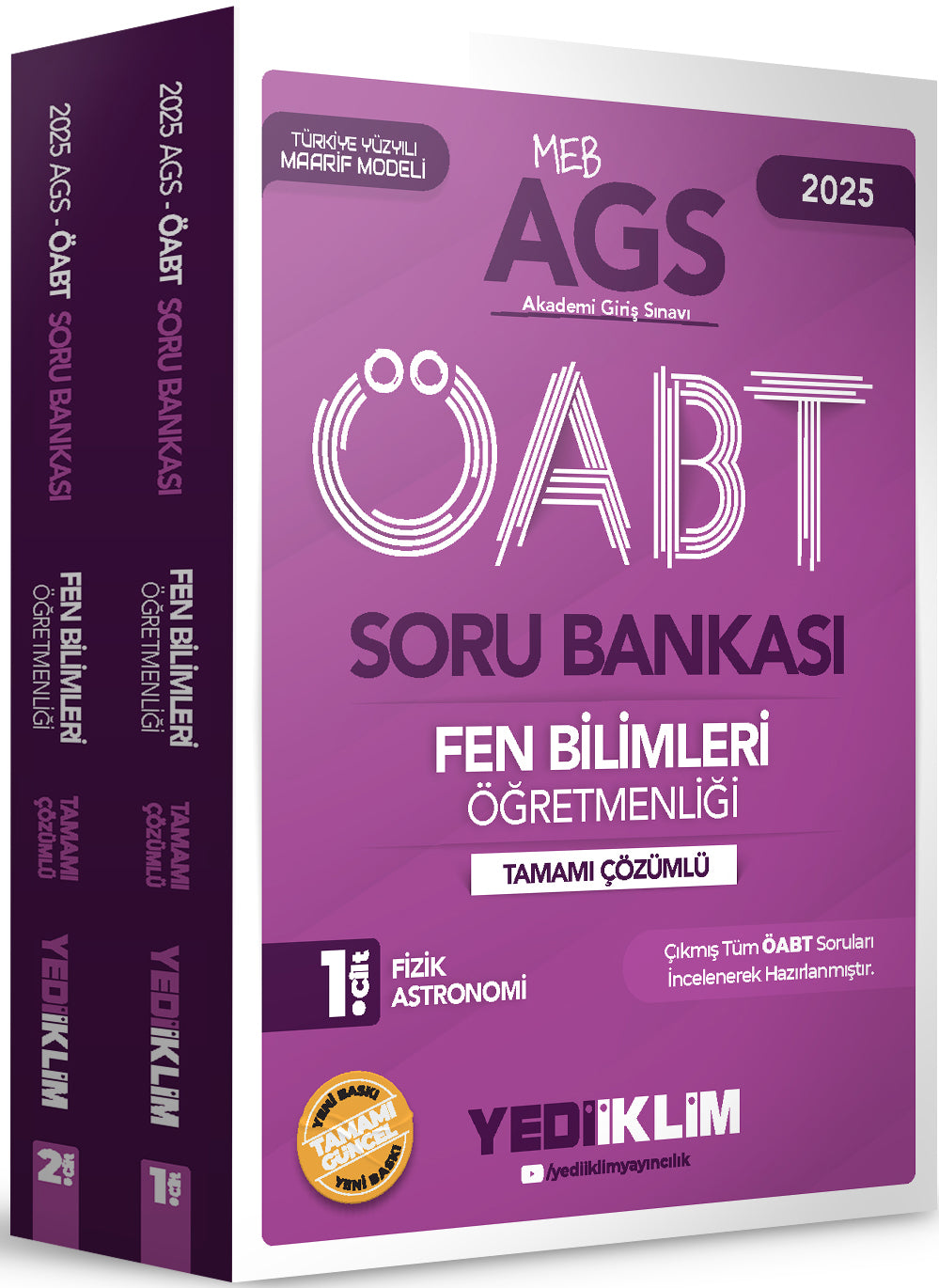 2025 MEBS AGS ÖABT Fen Bilimleri Öğretmenliği Tamamı Çözümlü Soru Bankası (2 Cilt) - Kolektif kitap kapağı