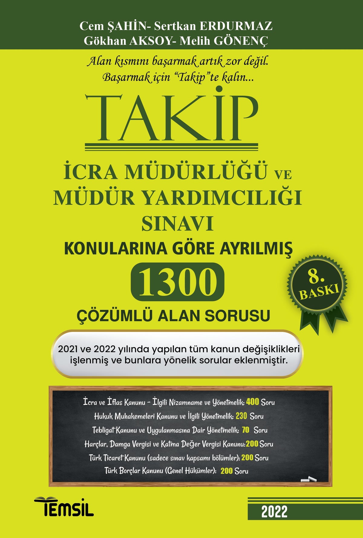 TAKİP İcra Müdürlüğü ve Müdür Yardımcılığı Sınavı Soru Bankası - Sertkan Erdurmaz kitap kapağı